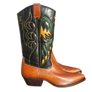 Vintage Y2K heart Nine West Cowboy Boots sz 8